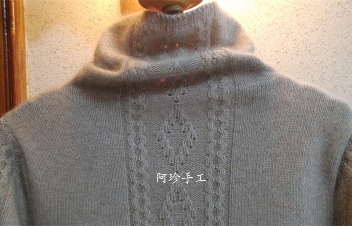 【转载】引用 【阿珍手工】倩影—堆领毛衣—九色鹿昆仑山羊绒|编织