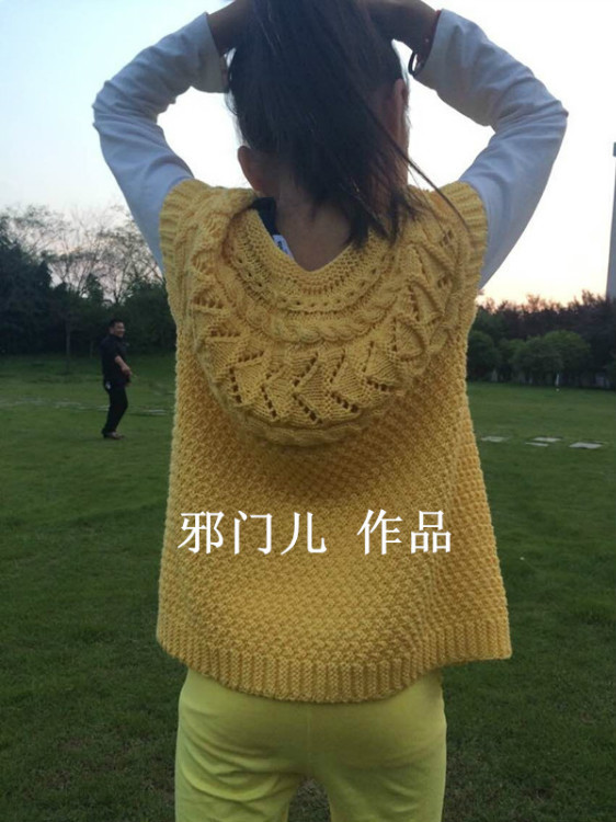 横织韩版披肩开衫(零基础视频)|编织博客
