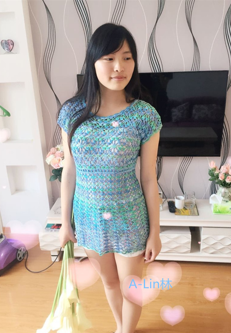 【A-Lin】瑟瑟--幸运星裙式上衣201509 - A-Lin林 - A-Lin的手工博客