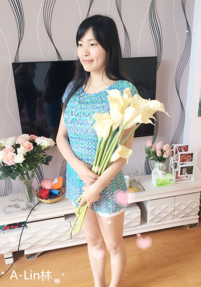 【A-Lin】瑟瑟--幸运星裙式上衣201509 - A-Lin林 - A-Lin的手工博客