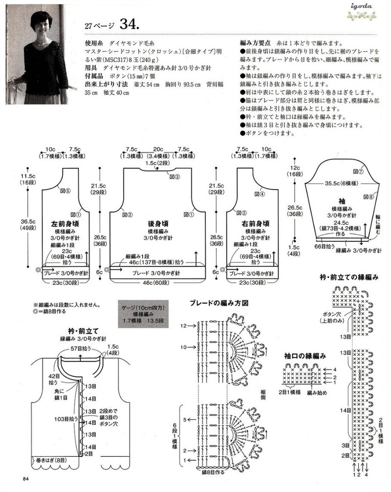 【A-Lin林】扶风--秋日百搭花边长袖开衫1618 - A-Lin林 - A-Lin的手工博客