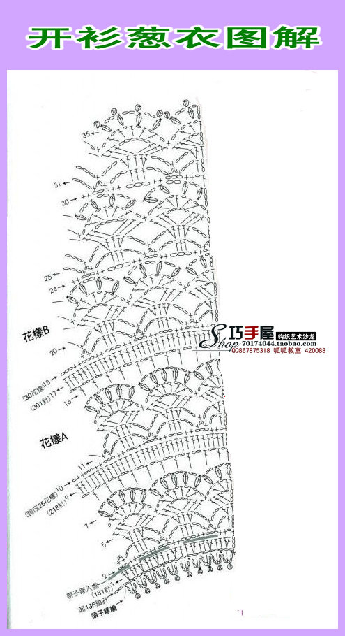 转载加领窝开衫葱衣璀璨夜空的钩织视频201314编织博客