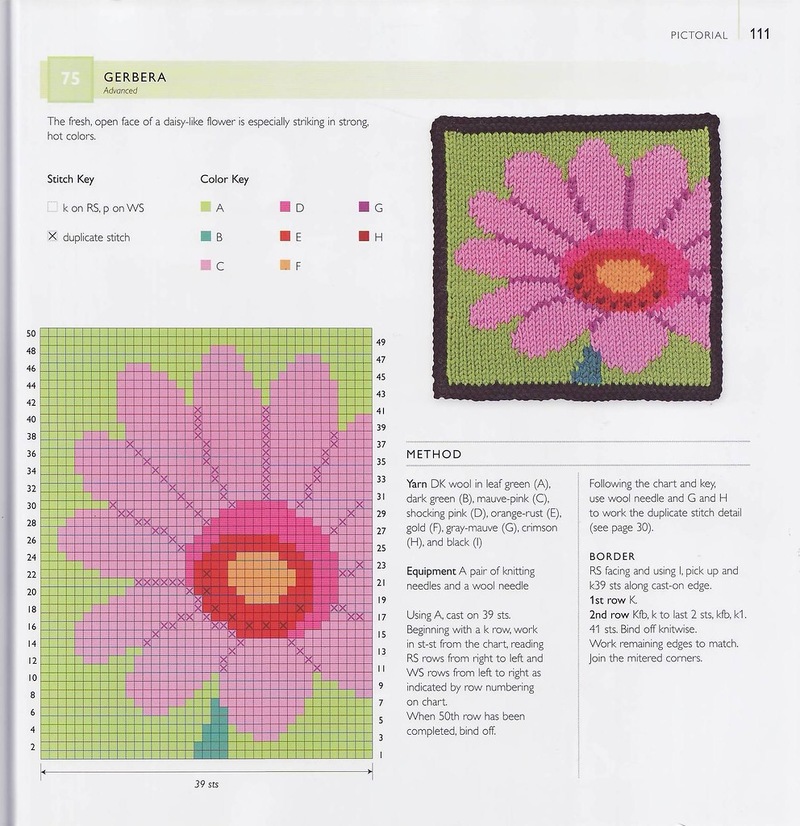 75 FLORAL BLOCKS TO KNIT   75个花块编织 - 编织幸福 - 编织幸福的博客